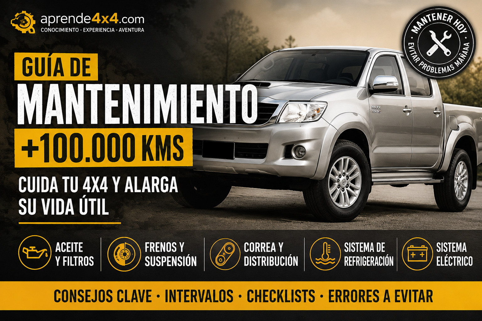 Guia de mantenimiento para camionetas con mas de 100.000 KMS